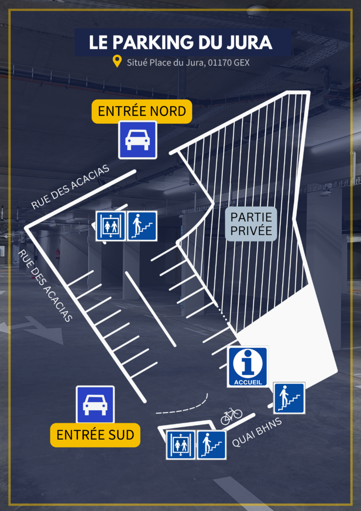 Plan du parking du Jura